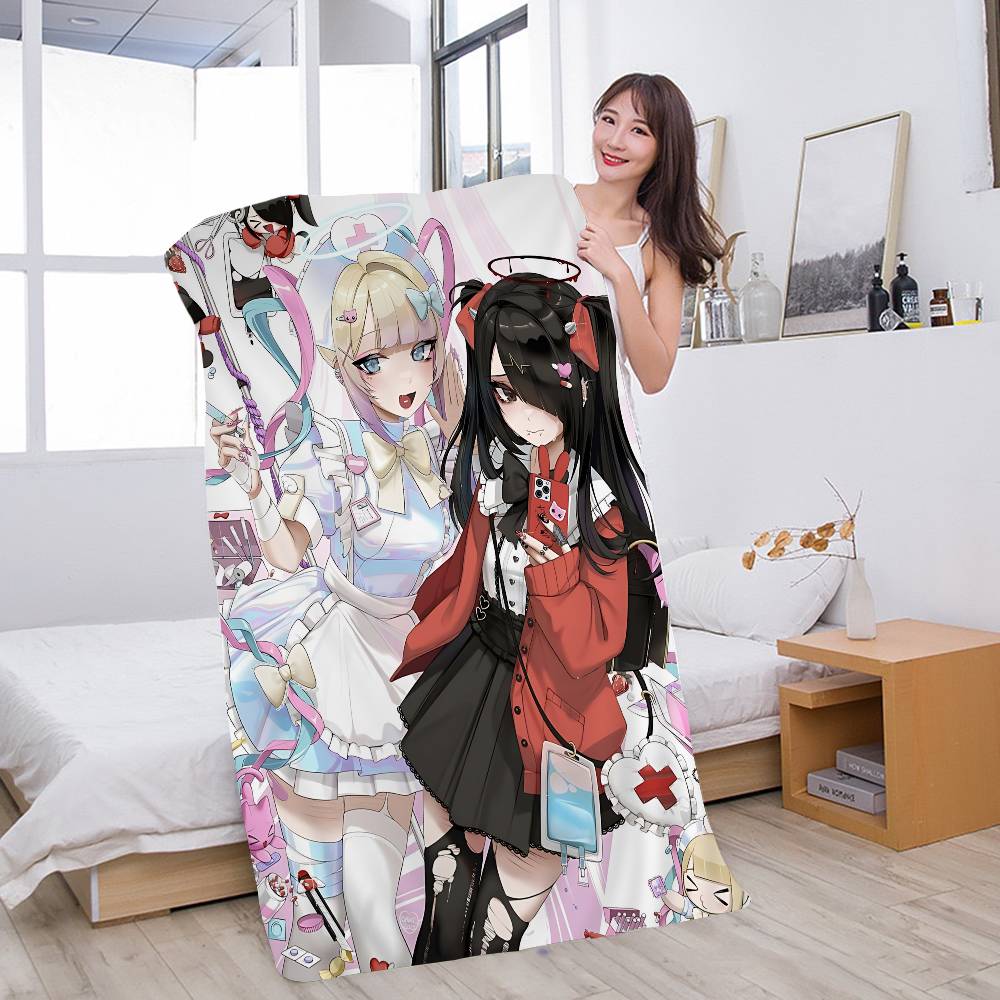 Game N-Needy Girl O-Overdose Microfiber Printed Beach Towel Mountain Climbing Yoga Beach Swimming Running Absorbent Soft Towel