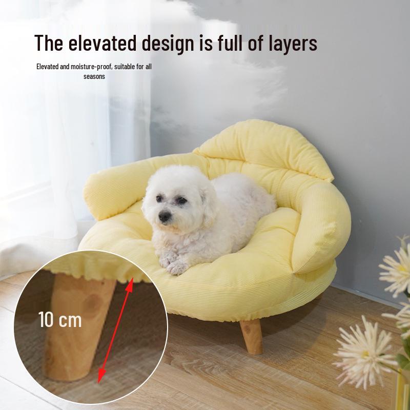All-Season Cat & Dog Sofa Bed: Removable, Washable, Off-Ground, Moisture-Proof