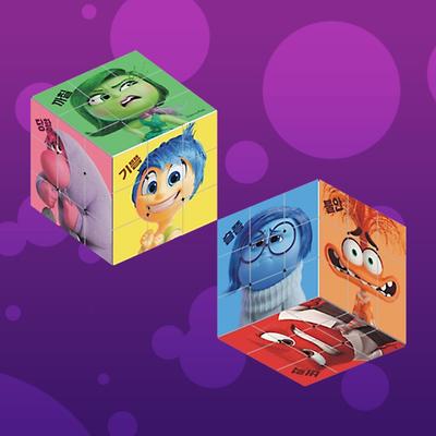 3x3 Inside Out 2 Cube Puzzle Disney Keyring