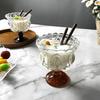 Palace-Style Crystal Glass Dessert Cup for Ice Cream, Yogurt, Fruit Salad, and Bird's Nest