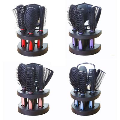 Styling Salon Hair Brush Set Massage Comb Mirror Stand Holder Hair Brush Comb Mirror Set