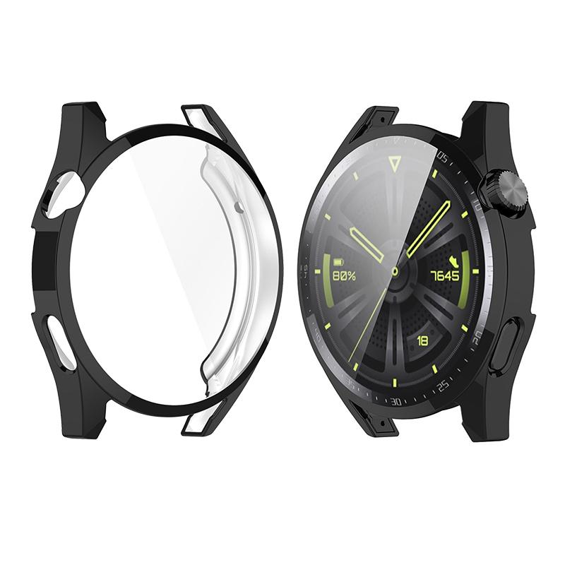 

TPU чохол для Huawei Watch GT3 46mm Band Watch GT3 42mm Soft All-Around Soft Screen Protector Cover Bumper Case for Huawei GT 3 For GT3 46mm чорний