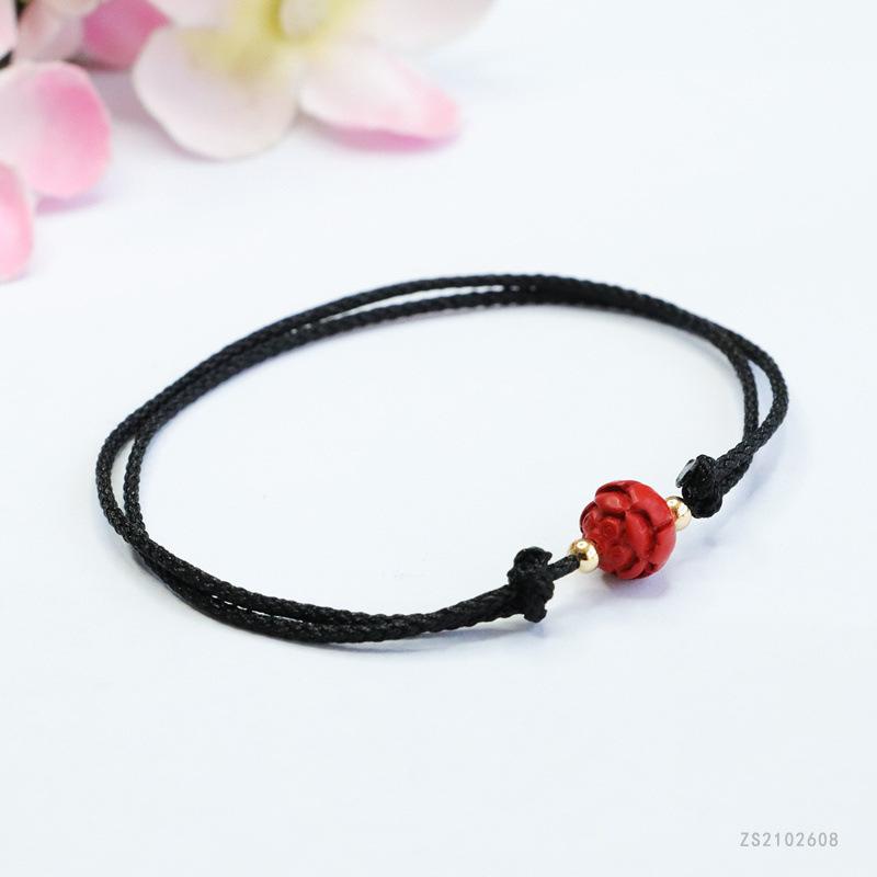 Ximang Carrying Strap Red Sand Lotus Beads Bracelet Factory E-commerce Live Delivery S2102608