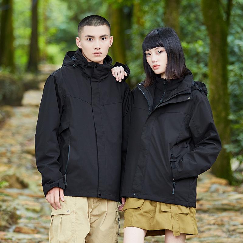 

Jackets Men s waterproof, oil-proof and anti-fouling women s jackets Three-in-one two-piece jackets S