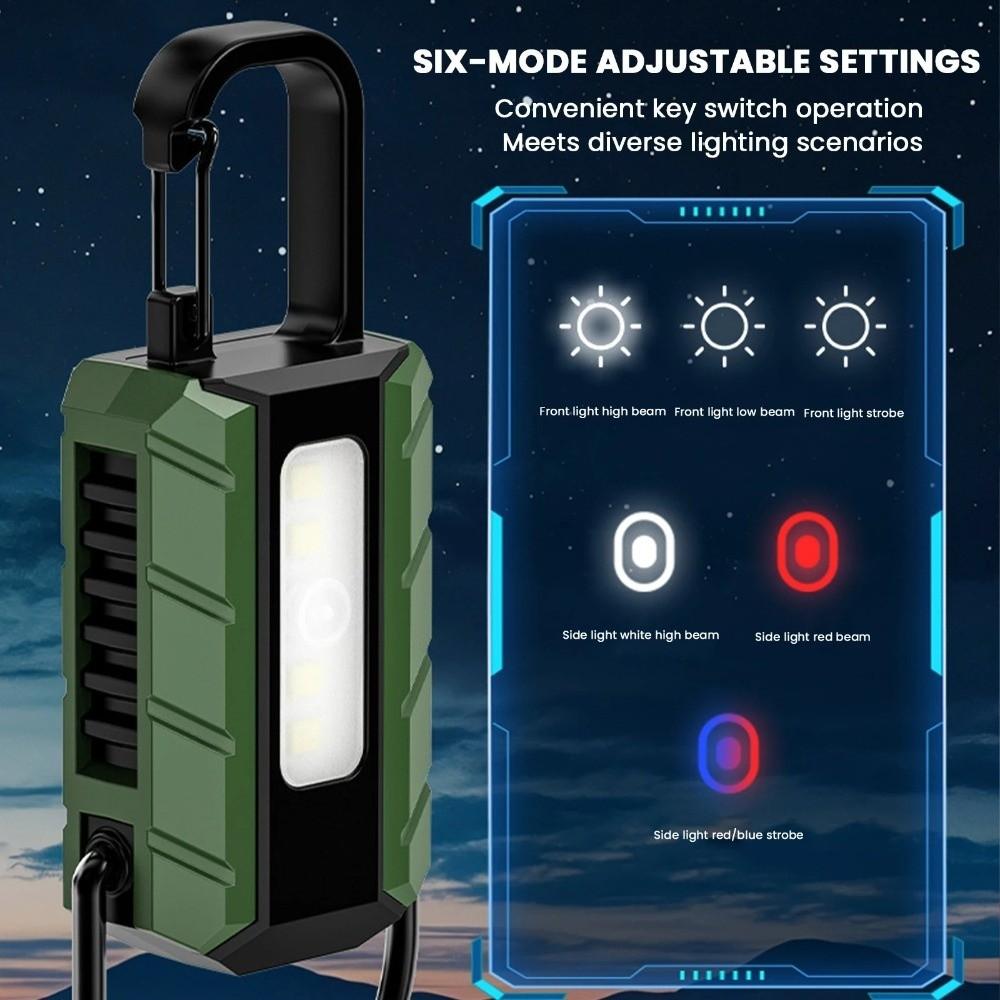 Dual Light Source Mini Keychain Light Waterproof Emergency Work Lights  Emergency Use