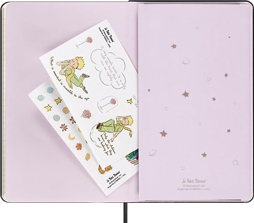 Moleskine Der Kleine Prinz Notizbuch Schwarz In Limitierter Auflage Undatierter Wochen-Monatskalender large/A5 Fester Hard Cover Einband Liniert Grau