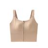 Front zipper sports high-intensity shockproof running top, beautiful back gathering bra, yoga outerwear vest
