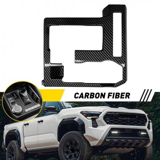 Gear Shift Knob Lever Cover Trim Carbon Fiber ABS For Toyota Tacoma 2024-26 EOA