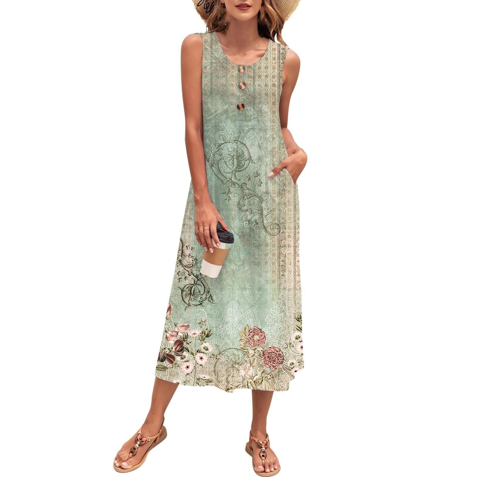 

Женский повседневный сарафан длиной до колена, модное удобное платье S