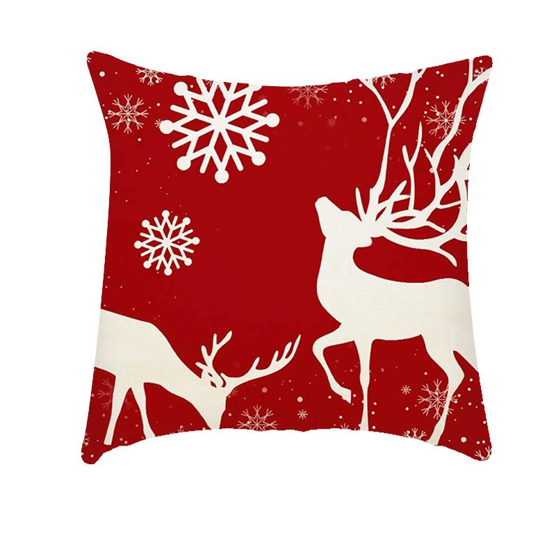 45x45 Cm Christmas Cushion Cover Sofa Ornaments Seat Car Pillow Cover Christmas Decoration New Year Home Decoration