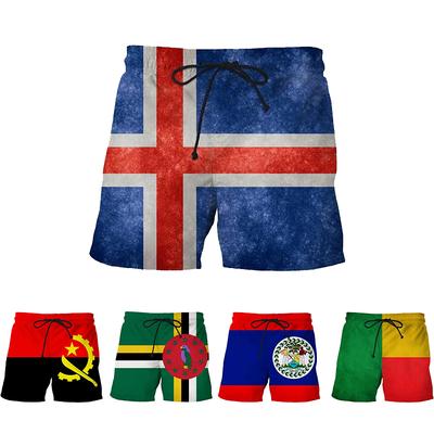 Sommer Herren Badehose Spanien Flagge Print Surfen Board Strandshorts Neue Mode Übergroße Badehosen Sportbekleidung Slips Boy Short Pants