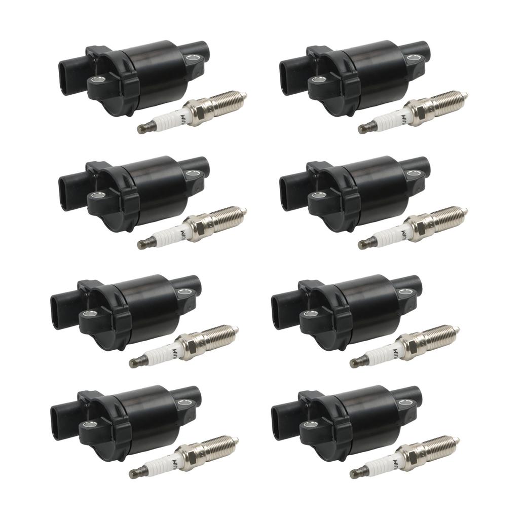 8pcs Ignition Coils+ 8pcs Iridium Spark Plugs for 2018-2014 Chevrolet Silverado 1500 UF742+ 91418