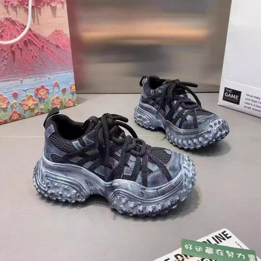 Women's Trendy Thick Sole Platform Sneakers - Height-Increasing 2025 Autumn Casual Running Shoes