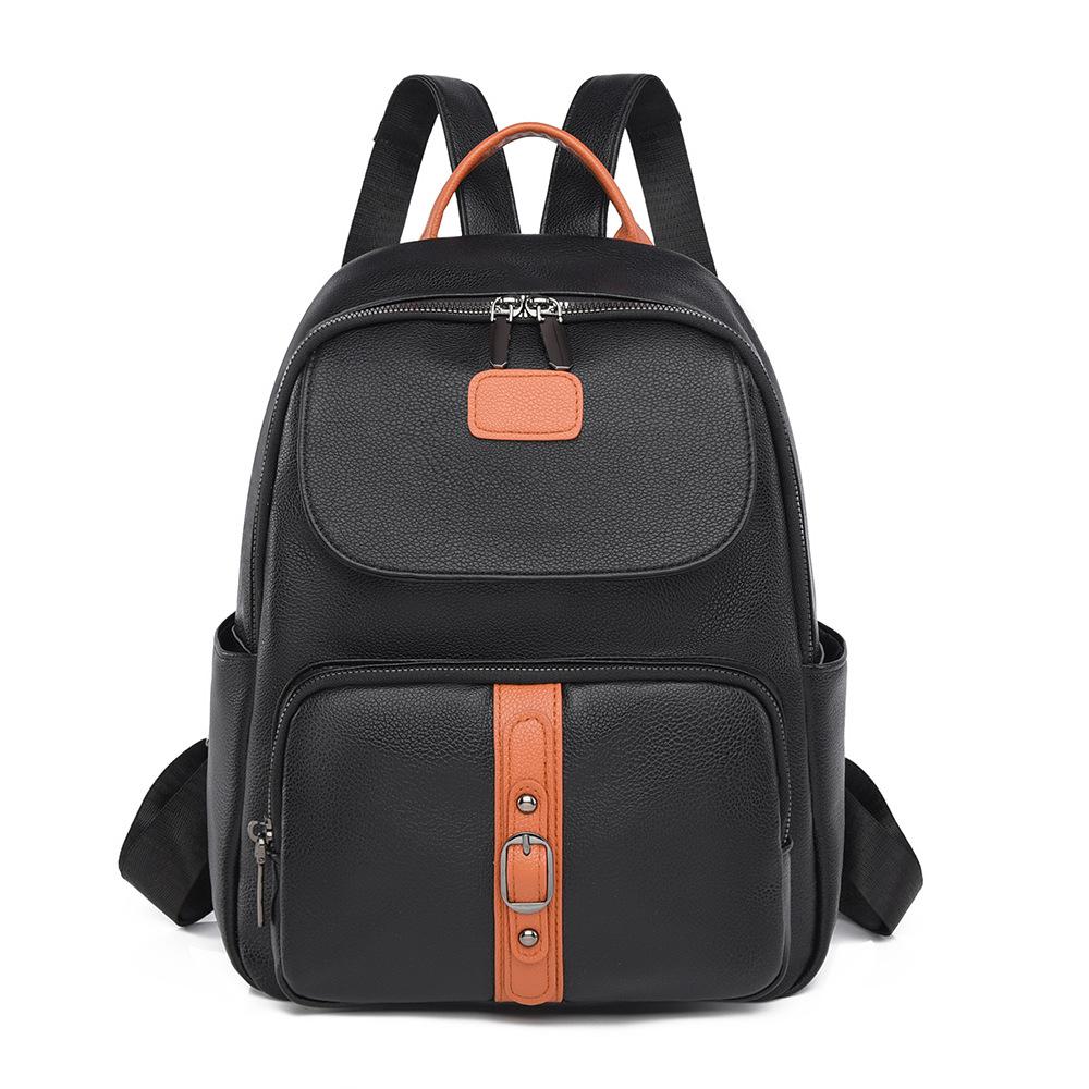 Stylish niche design backpack women's multi-pocket storage travel commuter backpack large-capacity leisure student schoolbag