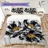 Retro Ink Floral Pattern Bedding uilt Set uilt Cover Pillowcase Home Decoration Birthday Gift (1 * duvet cover + 2 * pillowcase without core)