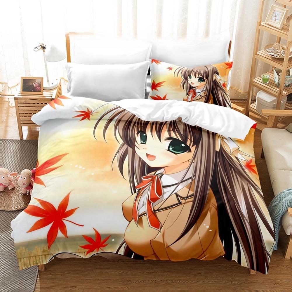 New 3D Priningt Kawaii Girls Yae Sakura (Shuffle!) Bedding Set Cartoon Anime Three-piece Set Adult Kid Bedroom Duvetcover Sets