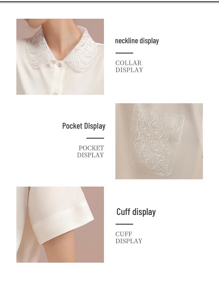Sweet Princess Lace Satin Pajamas for Women - Long Sleeve/Long Pants Ice Silk Two-Piece Set for Spring/Autumn