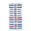 Bohemian Hand-woven Colorful Seed Bead Adjustable Bracelet with Rhinestone Connector