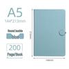 Round Buckle A5 Notebook - Business Meeting Diary with Creative Fabric PU Leather Cover