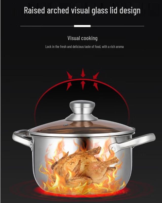 EFULLOT Sternen-Edelstahl 2-teiliges Kochgeschirr-Set