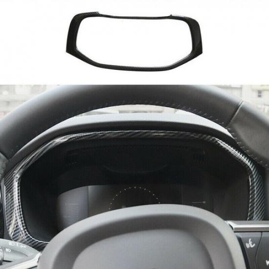 For Volvo XC60 2018 2019 2020 2021 Carbon Fiber Front Dahsboard Frame Cover Trim