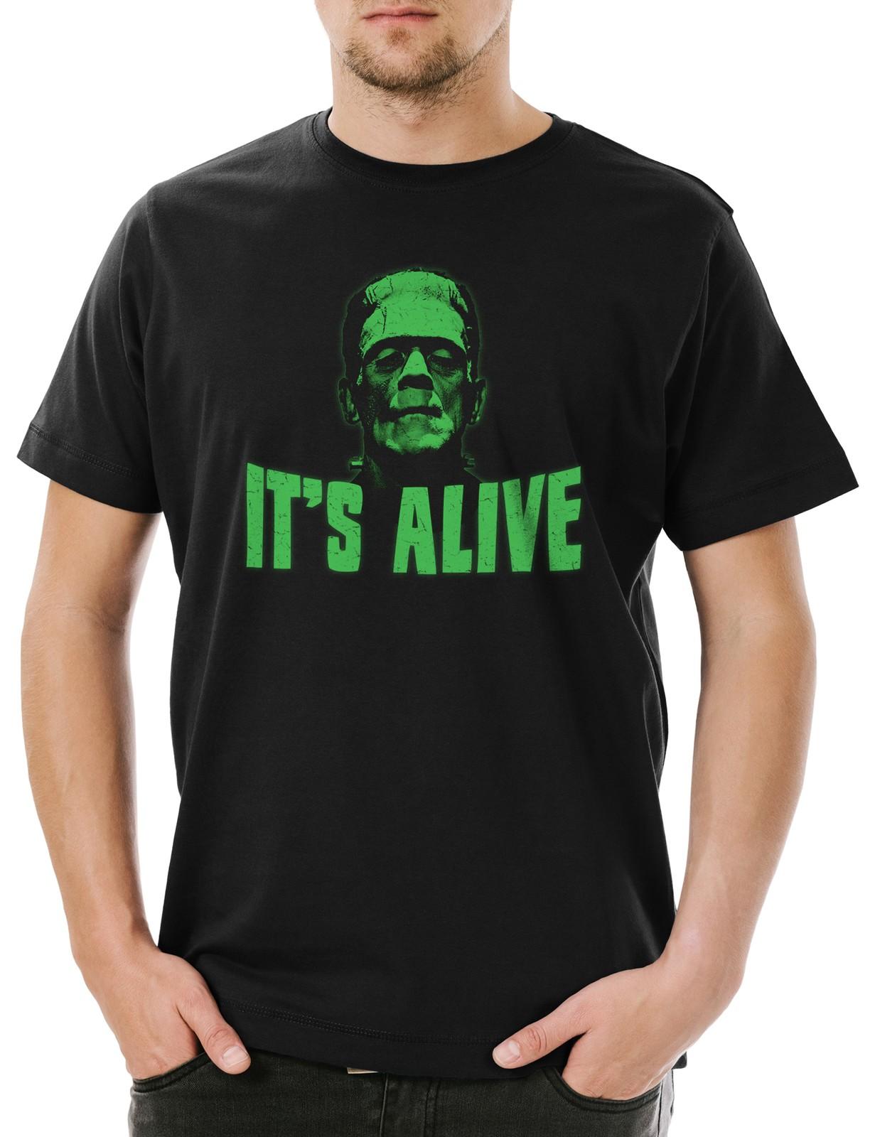 

It s Alive Herren T-Shirt Mens Womens Tees Top Monster Movie Film Cult Frankenstein Icon Horror Head L