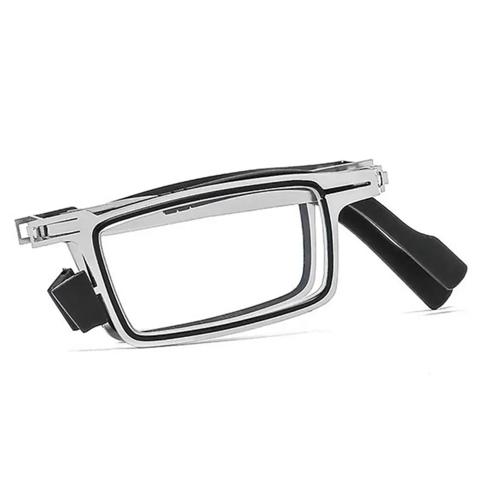 Metal Round Small Folding Reading Glasses Men Blue Light Computer Grade Glasses Narrow Eyeglasses Frame For Men Gafas +3.5