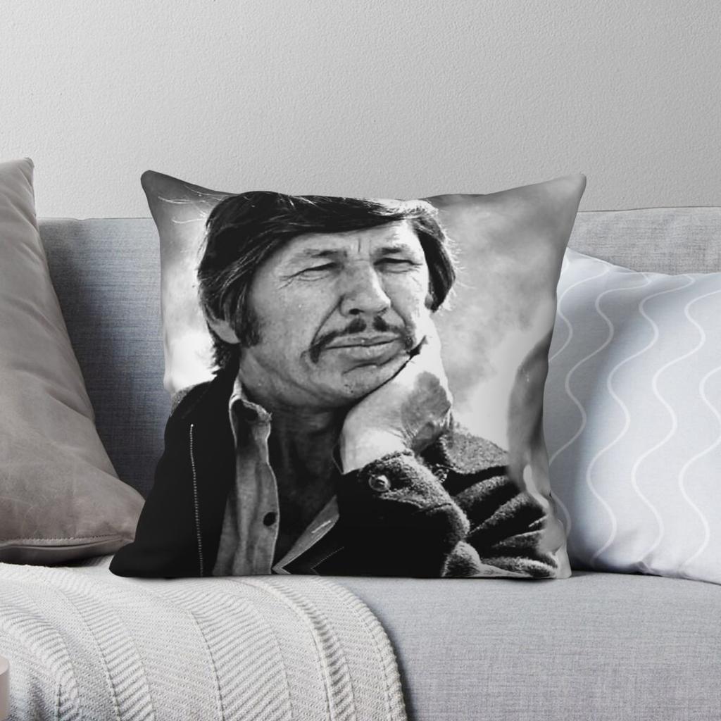 Charles Bronson Actor Square Pillowcase Polyester Linen Velvet Pattern Zip Decorative Home Cushion Case Wholesale