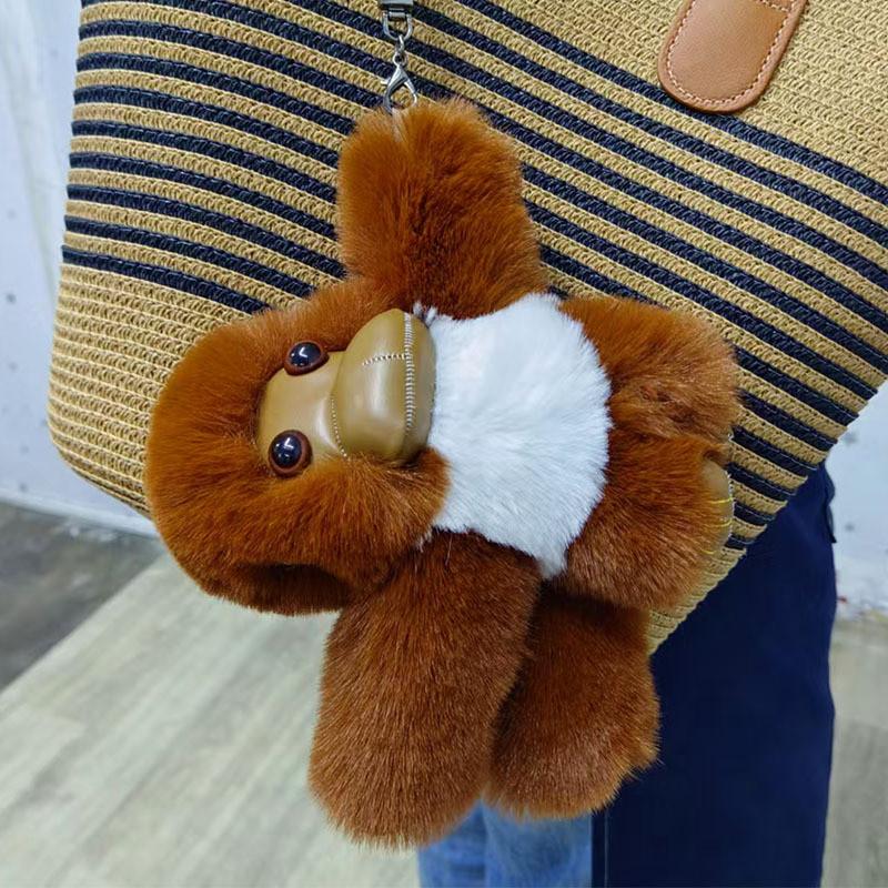 Gorilla Toy Plush Keychain Detailed Lifelike Design Cartoon Gift For Gift Kids