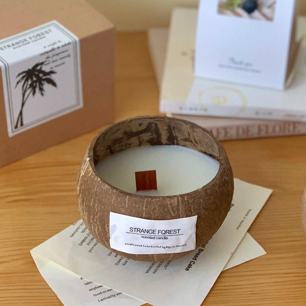 Coconut Shell Scented Candle: Home Decor & Gift