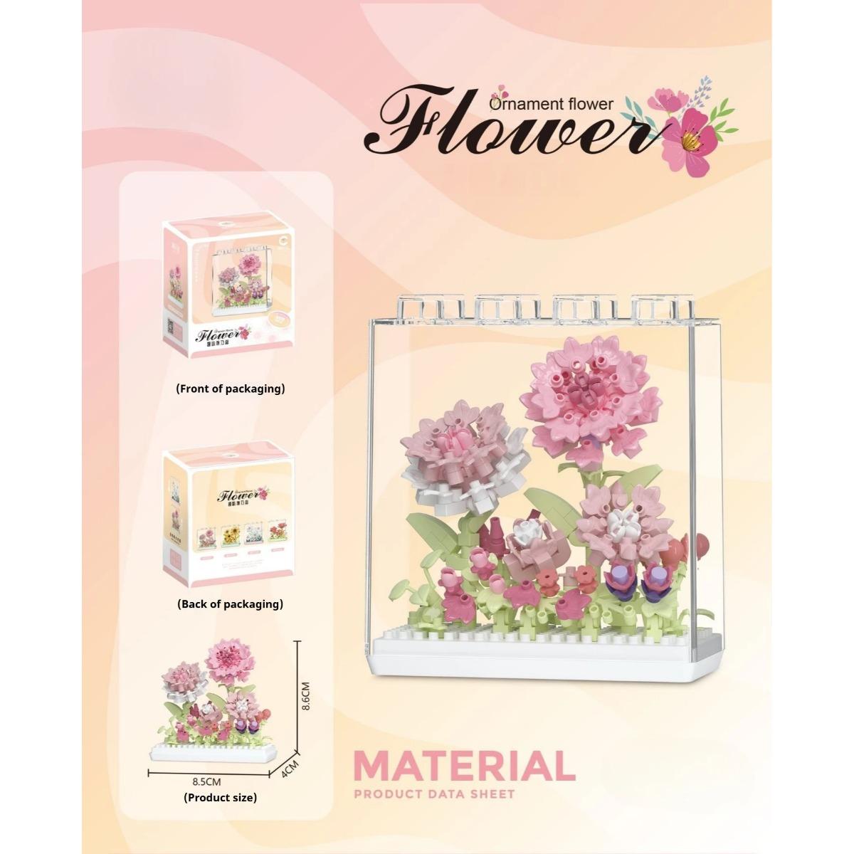 

Микро-конструктор Пластиковый завод Вечный цветочный букет Детская головоломка Сборка игрушек Практические навыки Украшения для дома Орнамент