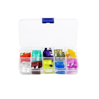 50-Piece Medium Car Fuse Kit, 3A-40A, Multicolor