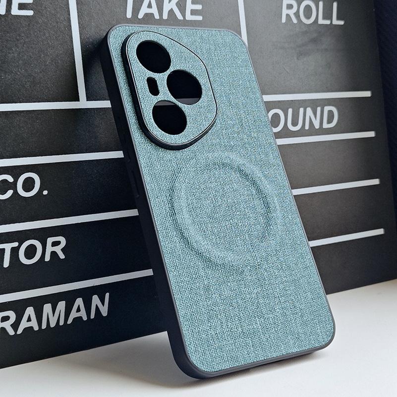 Cloth Plain Leather Built-in Magnetic Ring of the Mobile Phone Case For Honor 400 Pro Honor400 Slim Protect Cover