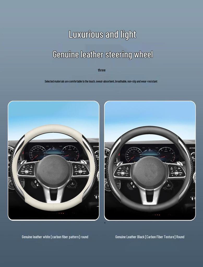 Ultra-thin All-Season Stylish Steering Wheel Cover & Card Holder for Zeekr 001/009x
