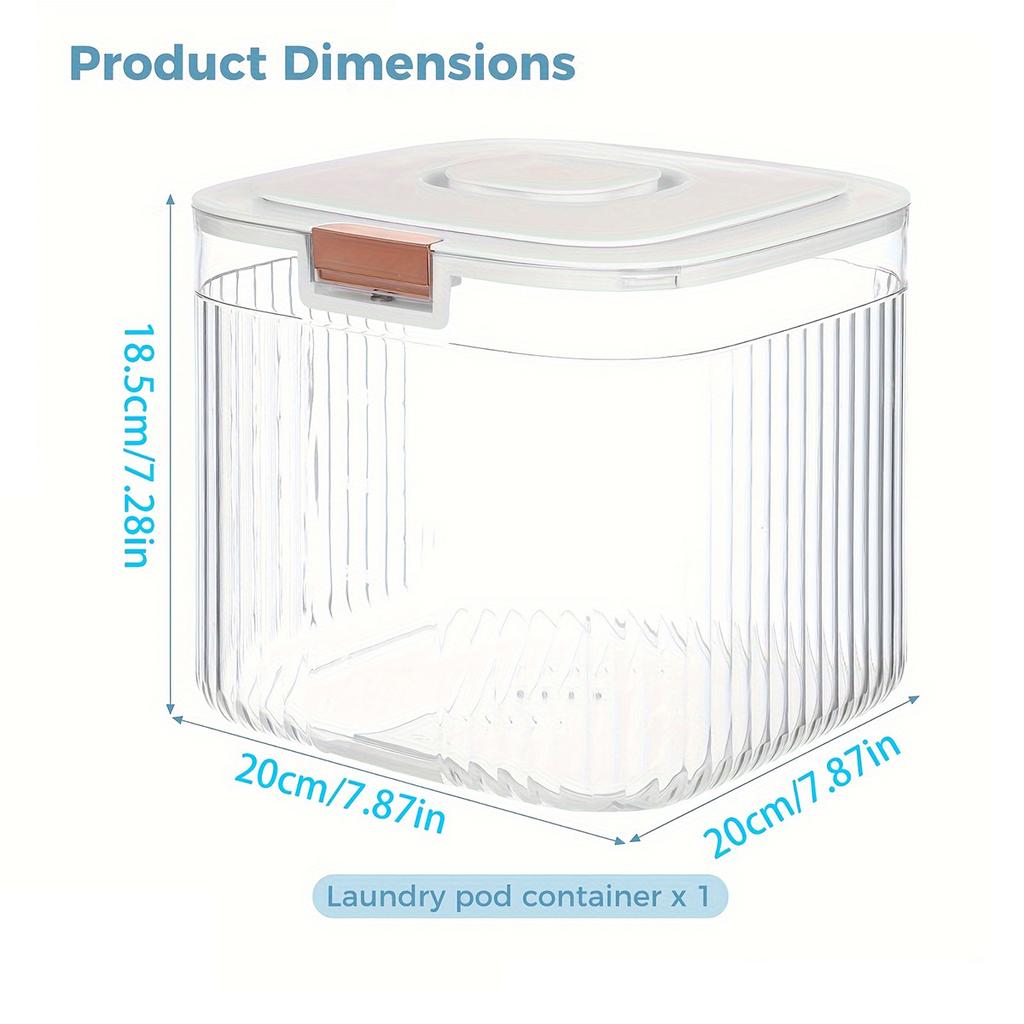 Laundry Pods Container, Laundry Detergent Organizer,Laundry Case with Pop-Up Lid Design, Laundry Room Storage Container