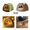 Cat Bed Enclosed Hideaway Portable Shaped Winter Warm with Removable Washable Cushion Cozy Puppy