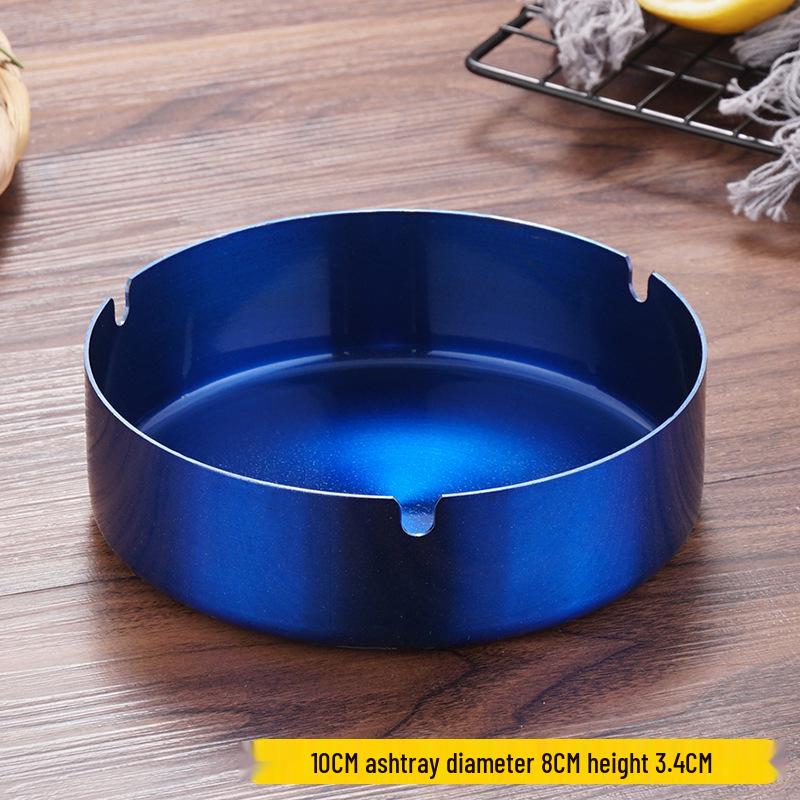 Stainless Steel Windproof Ashtray - Durable, Stylish, and Large for Bars, Cafes, and Hotels