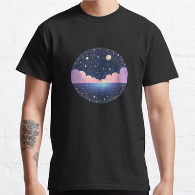 Herren Mode Lässig Kurzarm Der Mond Ist Riskant Schwarze T-Shirts Übergroße T-Shirts