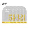 Clear Table Place Cards Arch Wedding Numbers, 1-10 with Stands, Customizable Signs Acrylic for Receptions, Parties, Anniversaries, Events Settings