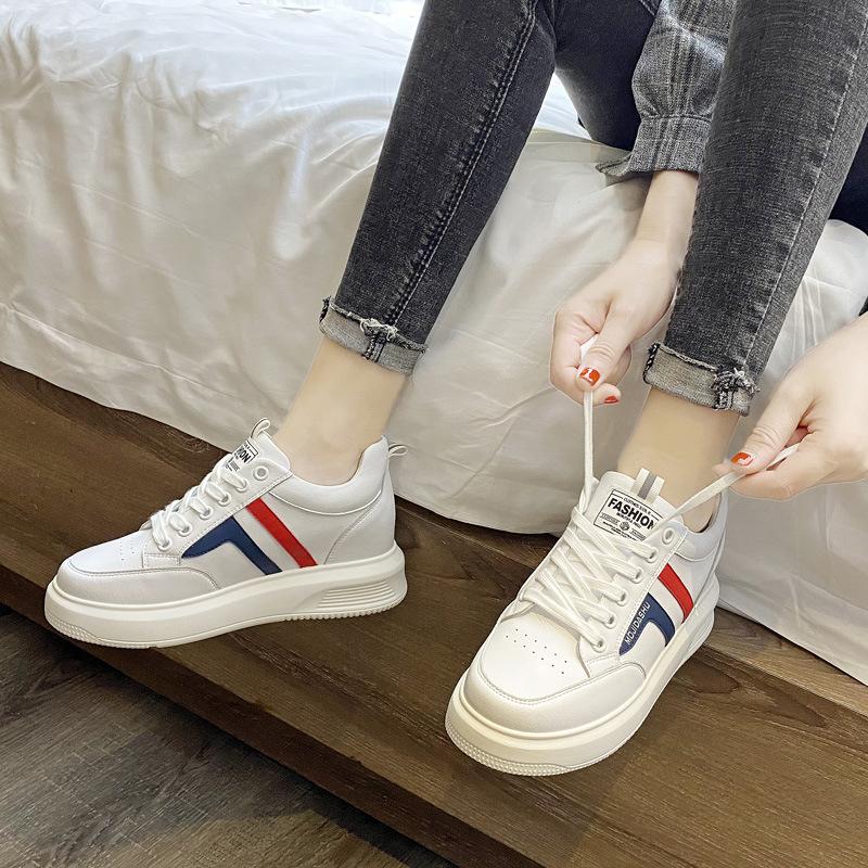 

Spring Edition Small White Shoes Women s Leather Heightening Women s Shoes Classic Color Casual Sports Shoes Women