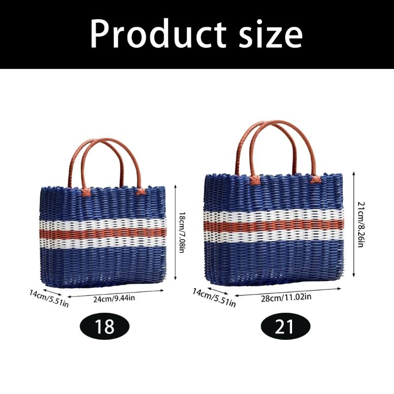 Wear Resistant PVC Woven Picnic Basket For Camping Outdoor Gatherings And Beach Parties With Large Capacity