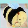 Cute Bee Plush Toy Pendant With Premium Velvet Fabric For Keys And Backpack