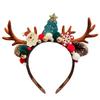 Mori Style Reindeer Antler Headband & Clips - Festive Red Hair Accessories for Women and Children