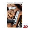 Vintage Pistol Tin Sign Metal Wall Art Retro Ammo Decor for Man Cave Bar Garage