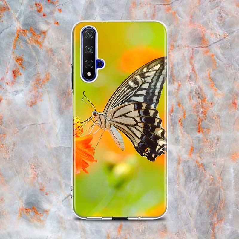 Cute Butterfly Fashion Silicone Cover For Honor 20 20S 20E 8 8A Prime 8X MAX 8C 8S 7A 7C 7S Pro Phone Case