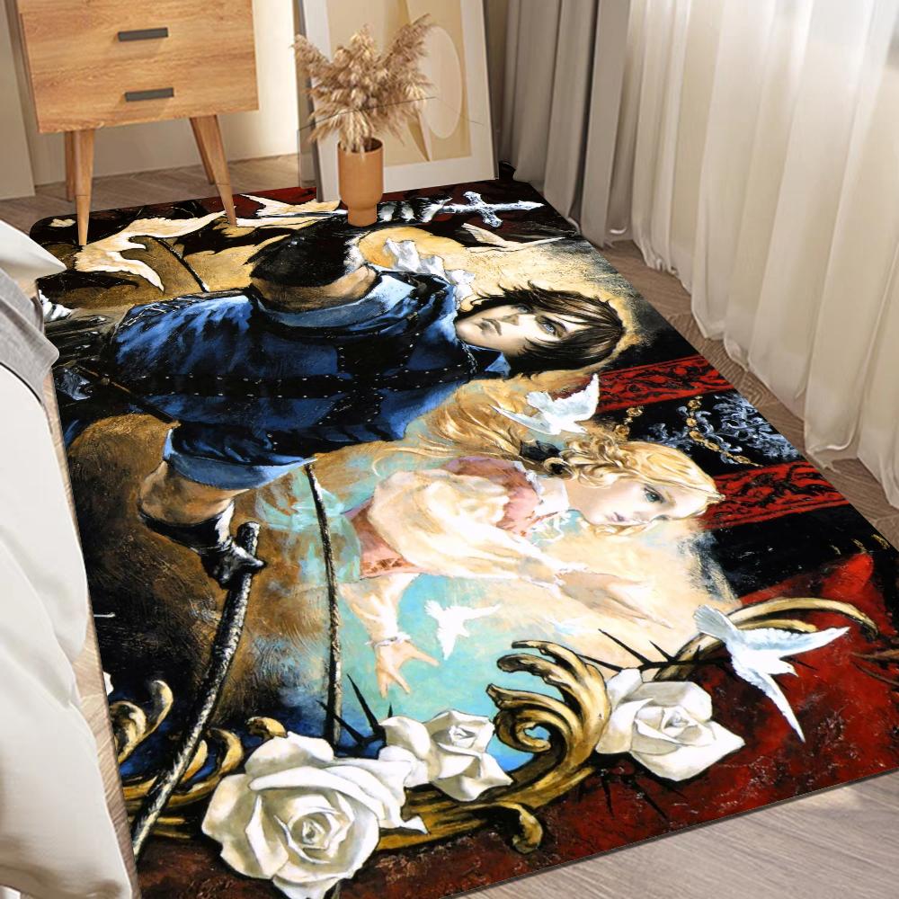 C-Castlevania Floor Mat Floor Mat Non-Slip Laundry Room Mat Laundry Decor Balcony Child Living Room Household Carpets
