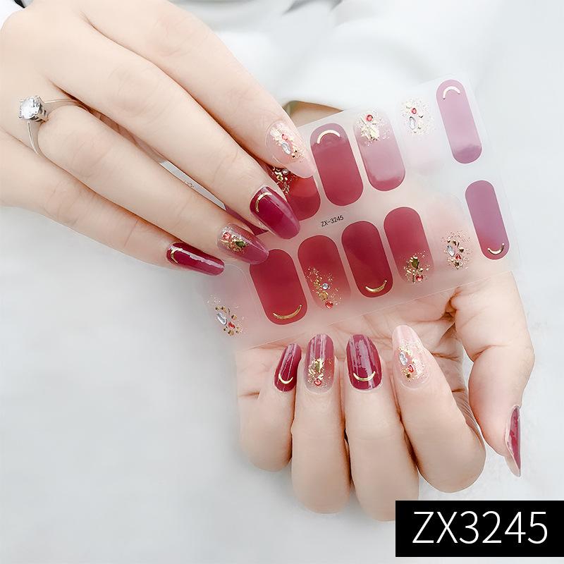 Chinese Style New Year Nail Art Stickers Cartoon 3D Imitation Diamond Hot Stamping Christmas Holiday Nail Stickers