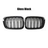 Pair Car Front Bumper Kidney Grill Grille Glossy Black Racing Grills For BMW 3 Series E46 4-Door 4DR 1998 1999 2000 2001