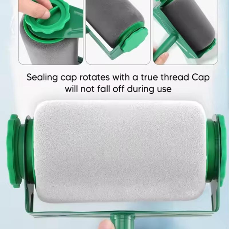 Multi Function Paint Roller System With Expandable Rod And Synthetic Brush For Home DIY Tasks