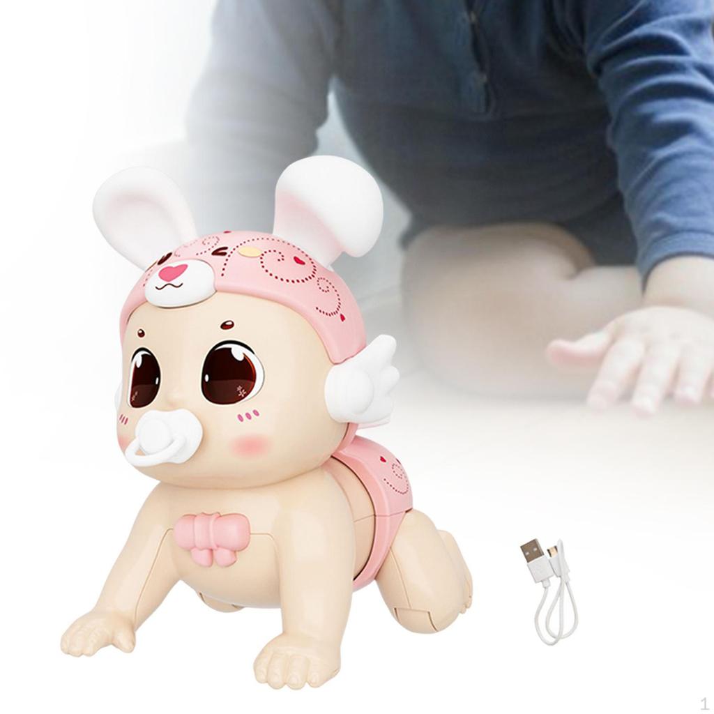 Baby Crawling Toy Children Sound Early Education Development Creative Light up Animal with